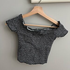 Abercrombie & Fitch Off the Shoulder Blouse Short Sleeve Size S